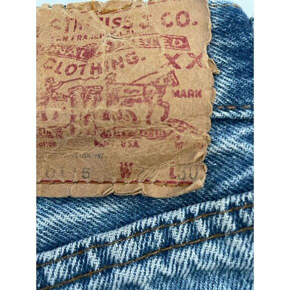 Vintage Upcycled Patchwork Button Fly Levi Jeans 23 - Picture 7 of 10